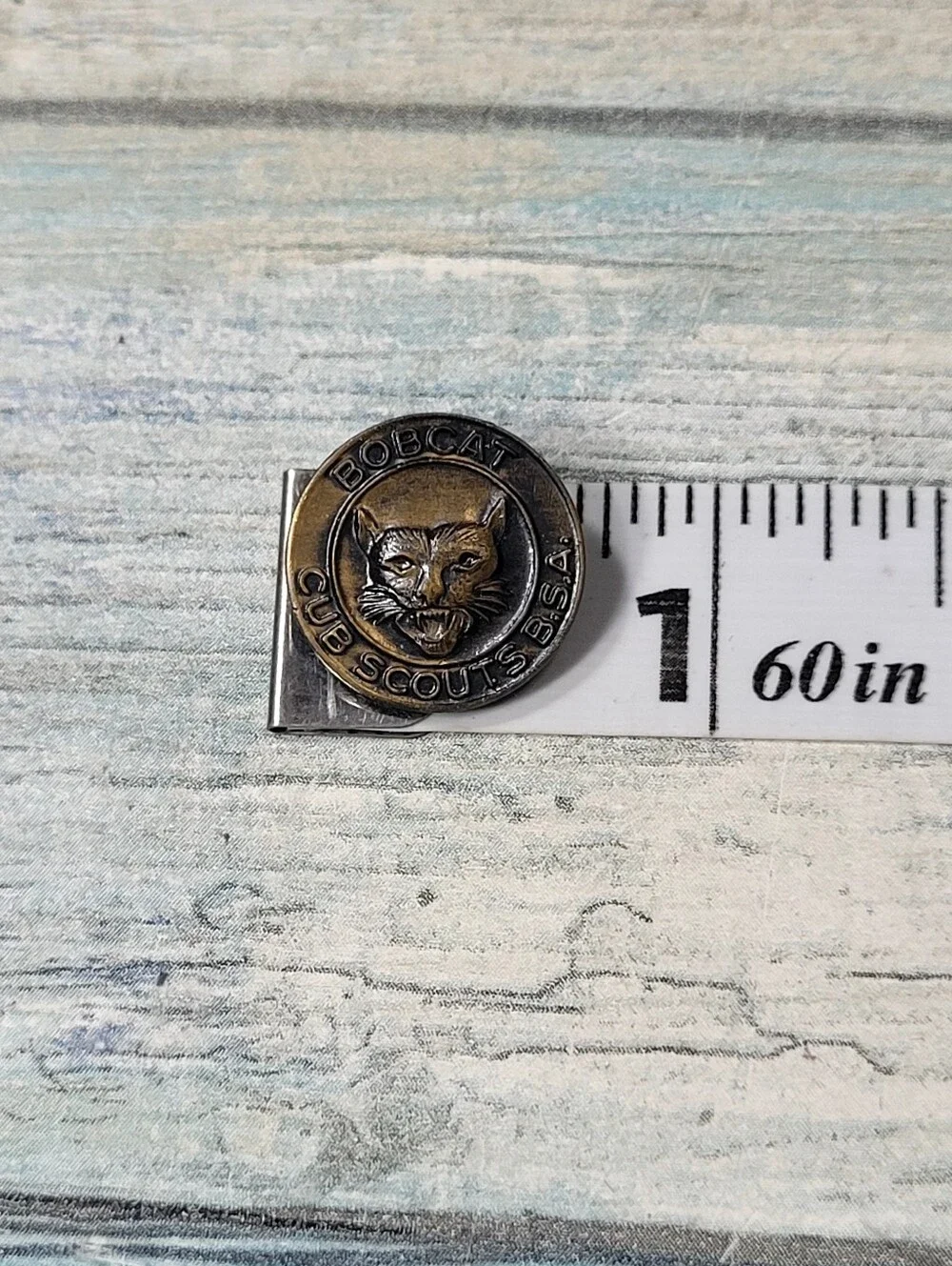 Cub Scouts B.S.A. Bronze Pin - Brown Finish